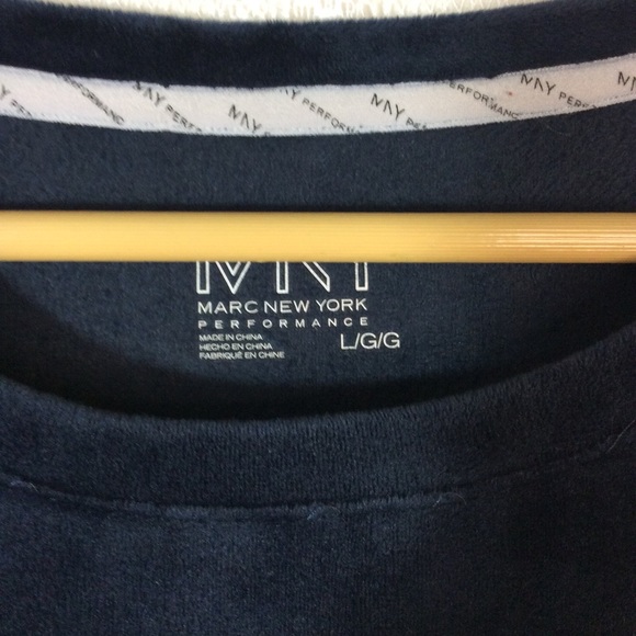 Marc New York Dark Navy Velvet Tee Shirt L - Picture 4 of 8